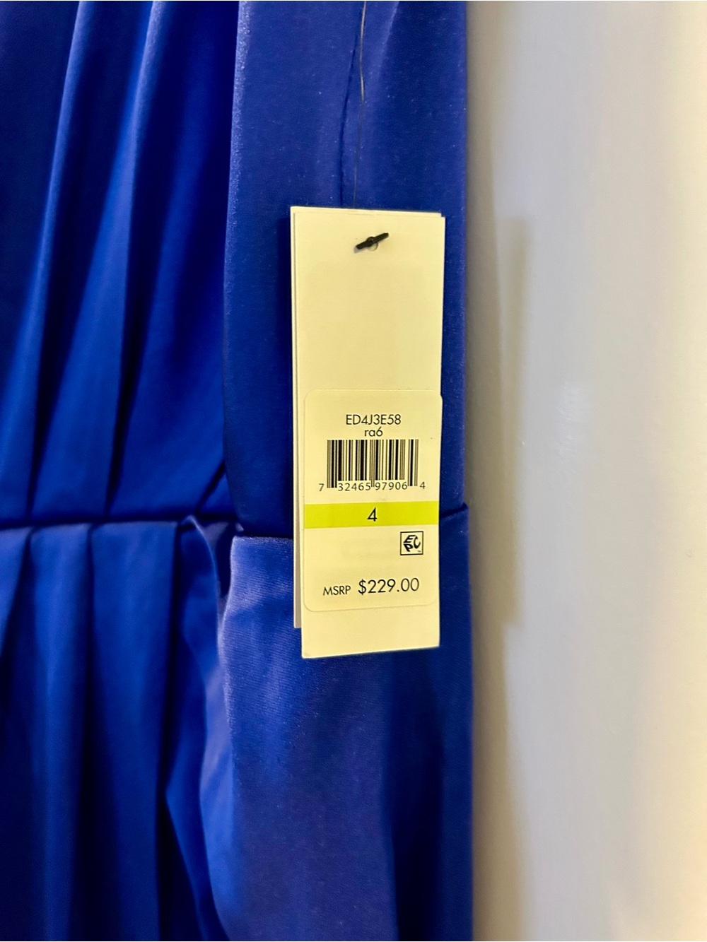 NEW DKNY Royal Blue Sleeveless Wrap Maxi Dress - Picture 2 of 4